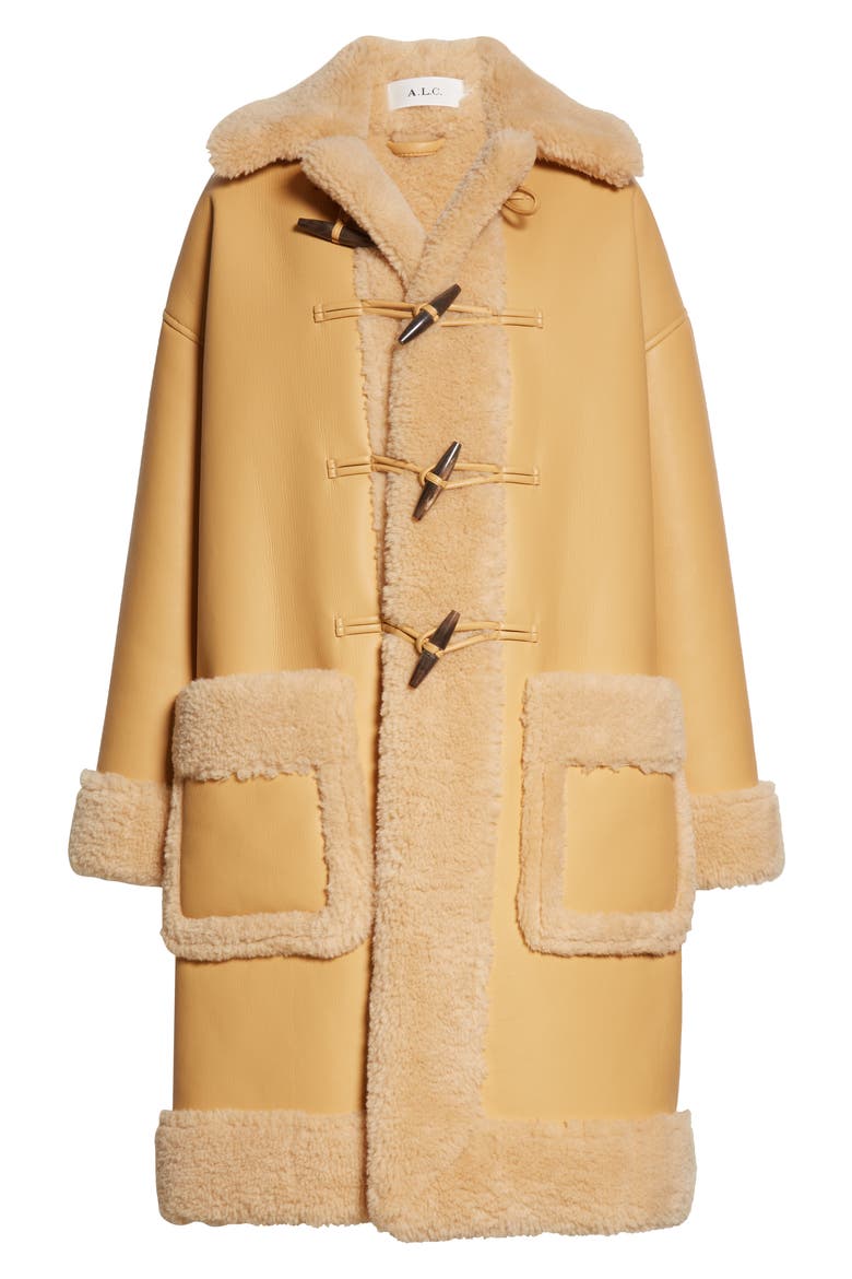 Brunswick Faux Shearling Coat, Alternate, color, SWEET SEED