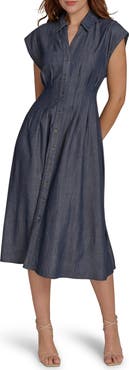 Tommy Hilfiger Cap Sleeve Fit-and-Flare Midi Dress