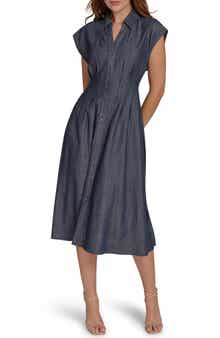 Tommy Hilfiger Cap Sleeve Fit-and-Flare Midi Dress