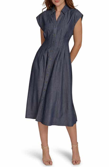 Tommy Hilfiger Cap Sleeve Fit-and-Flare Midi Dress