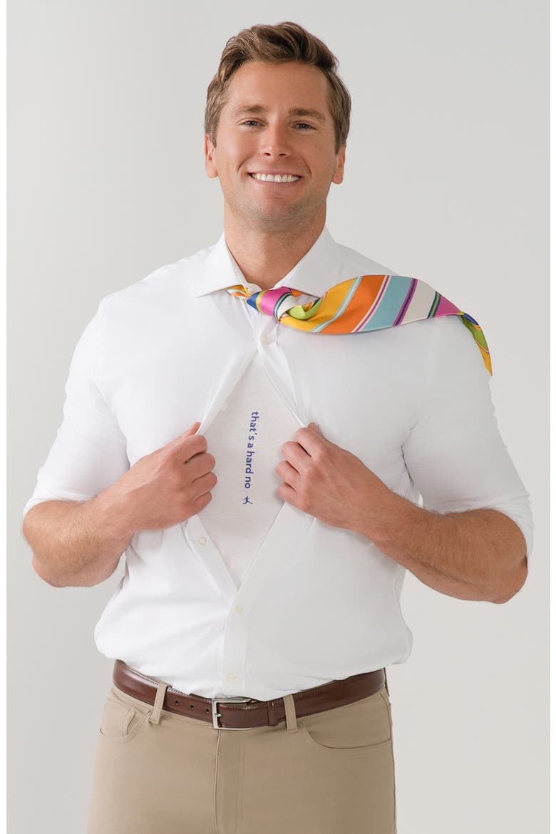 That's a Hard No V-Neck Graphic Undershirt, Alternate, color, WHITE