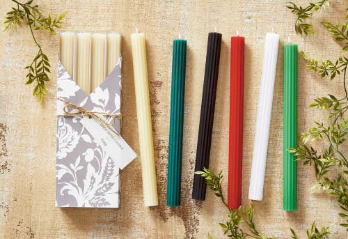 Tag Linea White Paraffin Wax Taper Candle Set Of Four Unscented In White