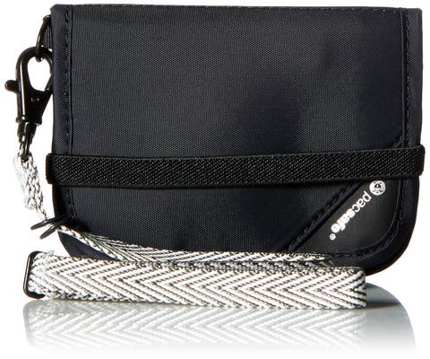 RFIDsafe V50 Anti Theft RFID Blocking Compact Wallet Black