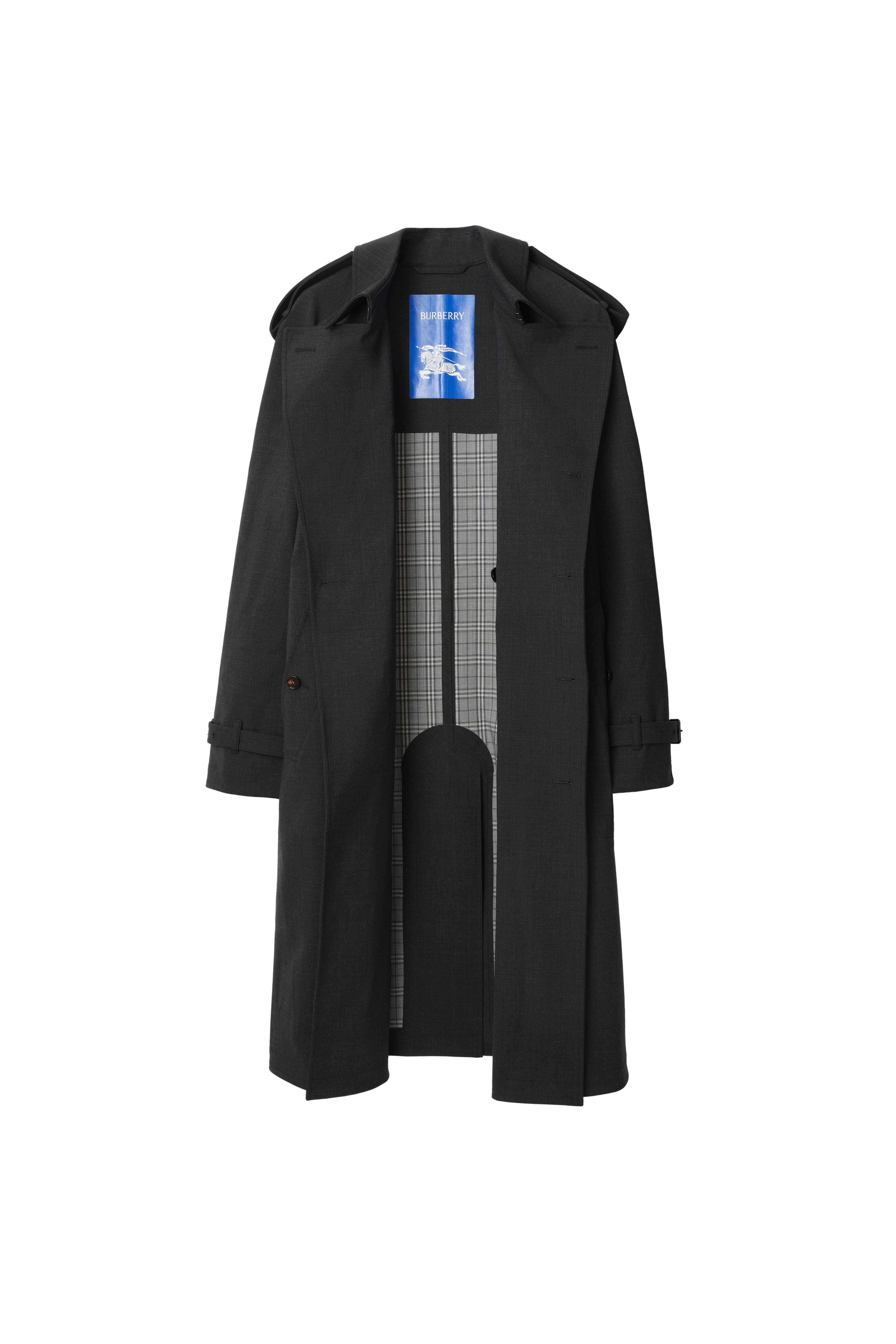 Burberry Long Bonded Stretch Wool Trench Coat — фото 6