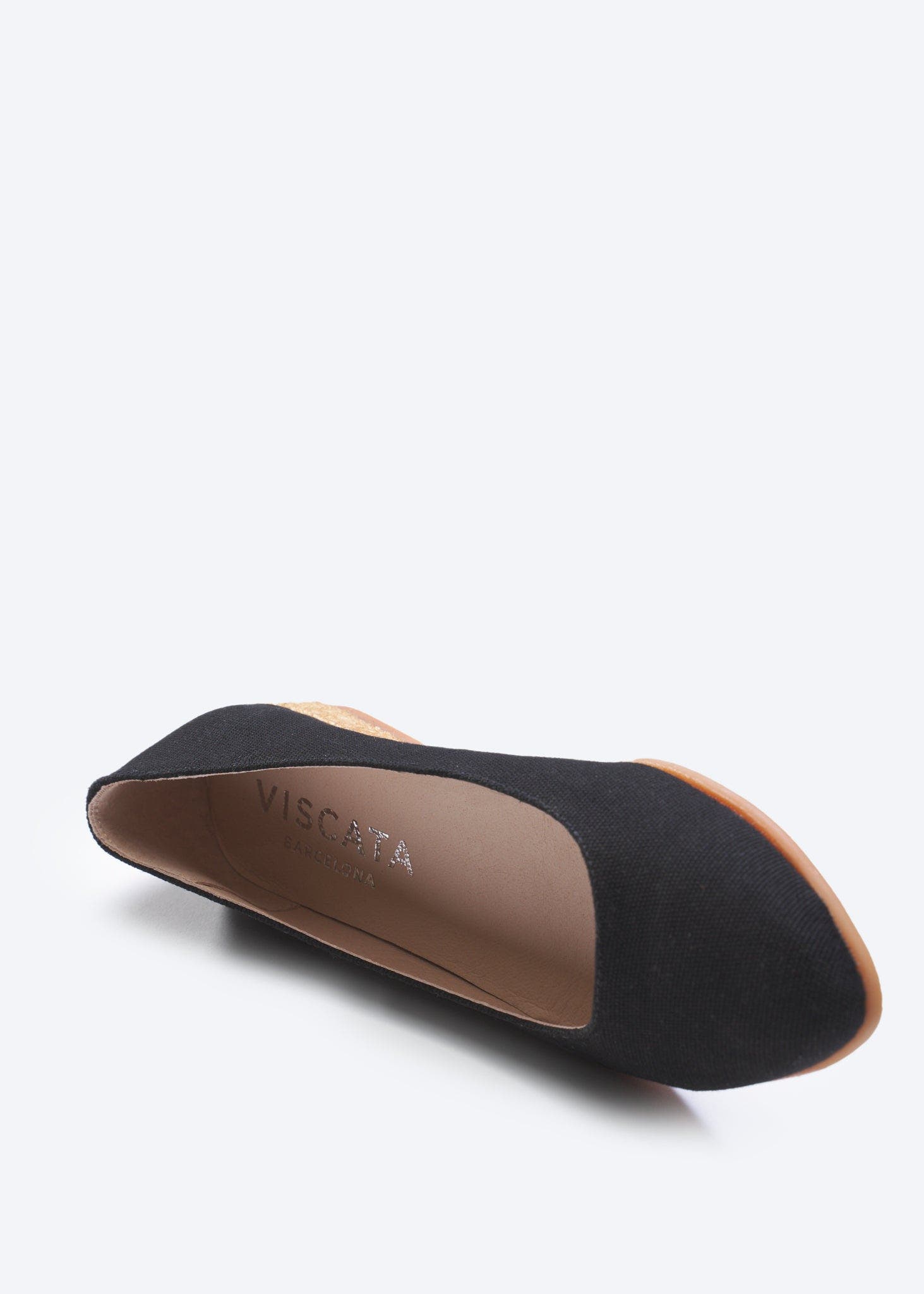 VISCATA Rubina Canvas Espadrille Flats, Alternate, color, Black