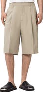AllSaints Castro Pleated Cotton Shorts