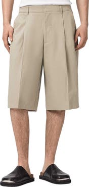 AllSaints Castro Pleated Cotton Shorts