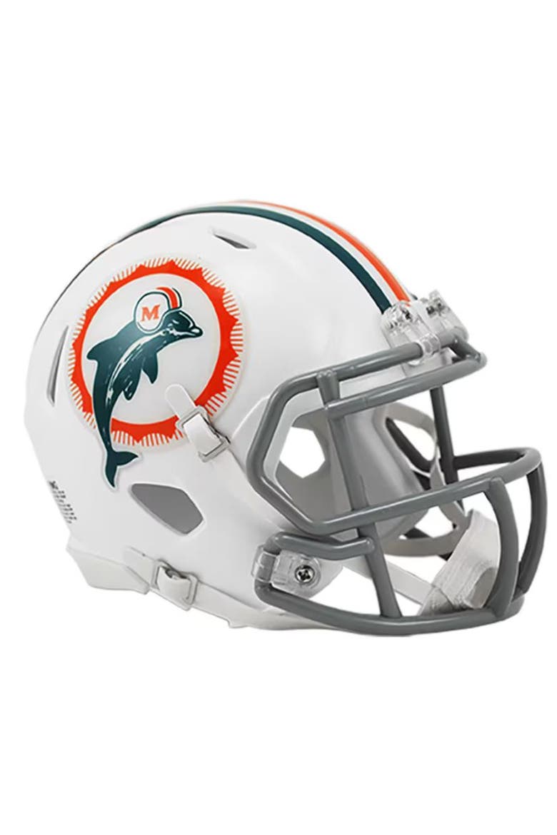 Miami Dolphins (Tribute) Riddell Speed Throwback Mini Helmet, Main, color, White