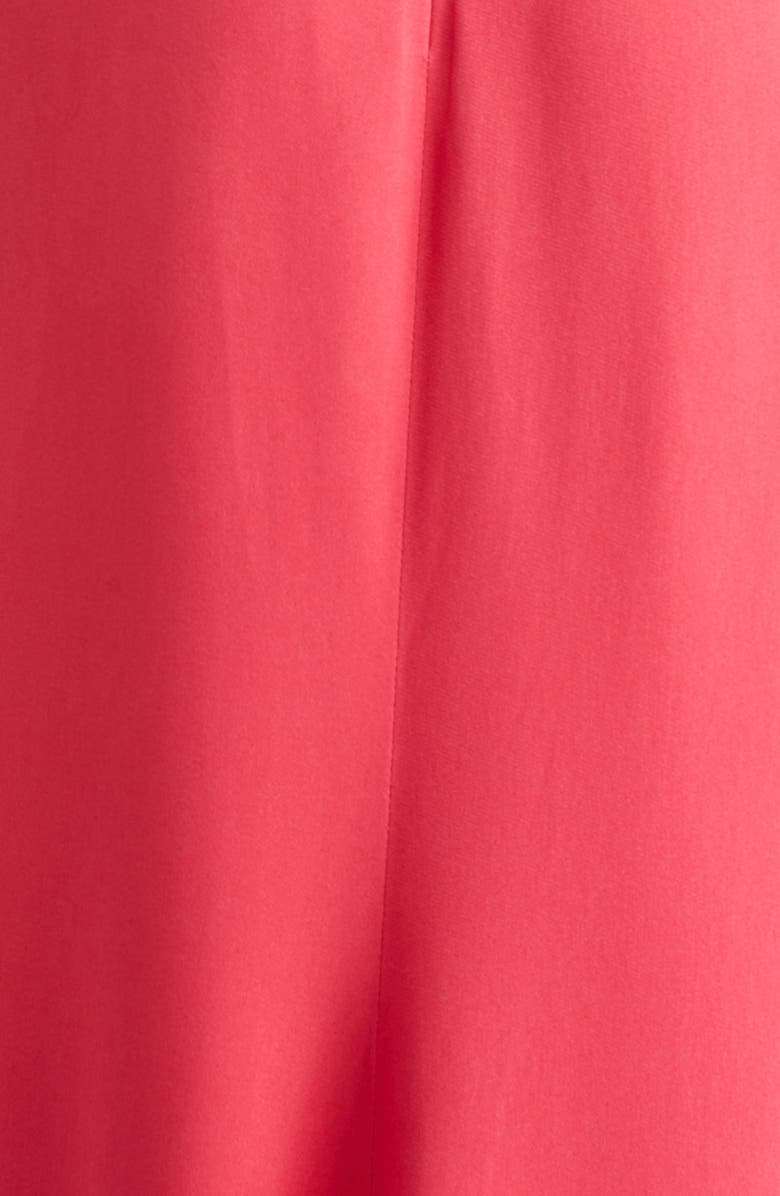 ST. JOHN Fluid Stretch Crepe Halter Neck Gown, Alternate, color, Cherry Pink