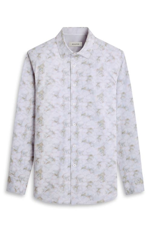 BUGATCHI BUGATCHI JIMMY OOOHCOTTON® LEAF PRINT BUTTON-UP SHIRT