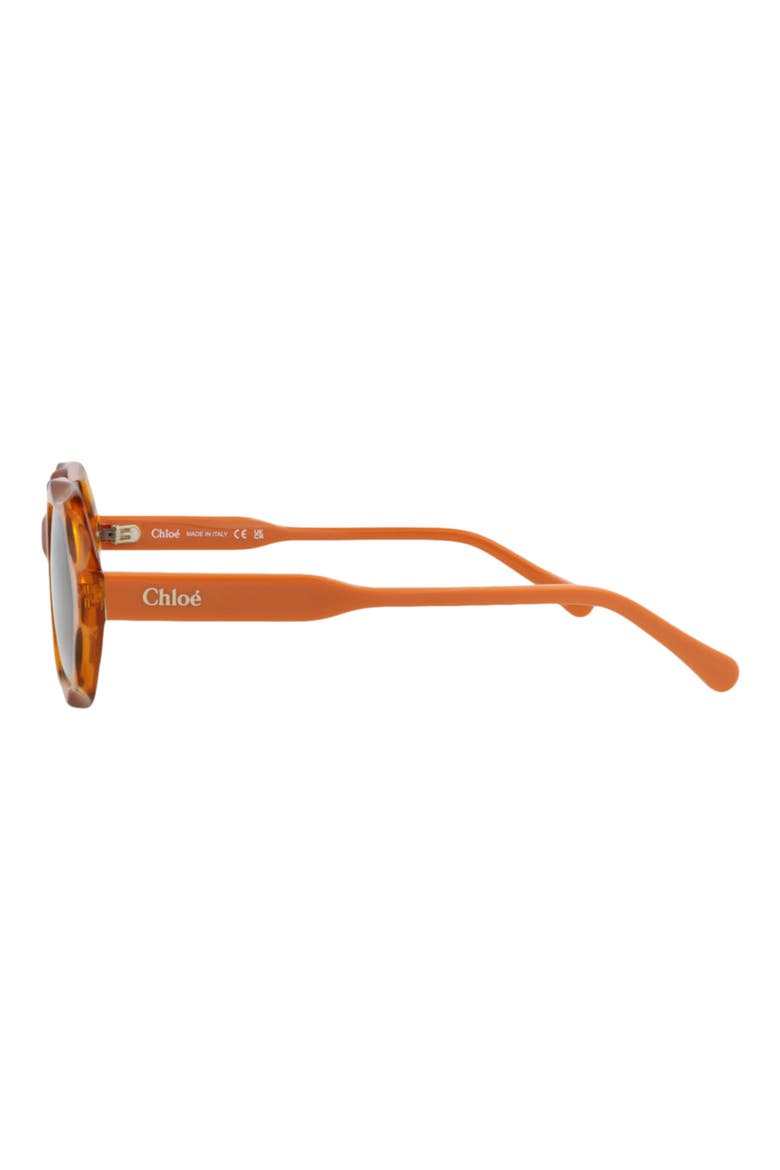 56mm Geometric Sunglasses, Alternate, color, ORANGE ORANGE GREY