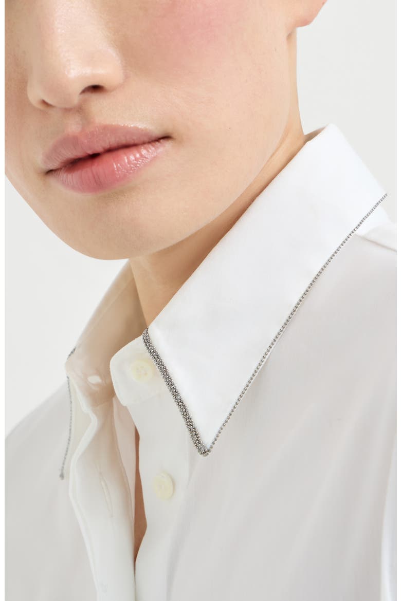 Shirt with monili, Alternate, color, White