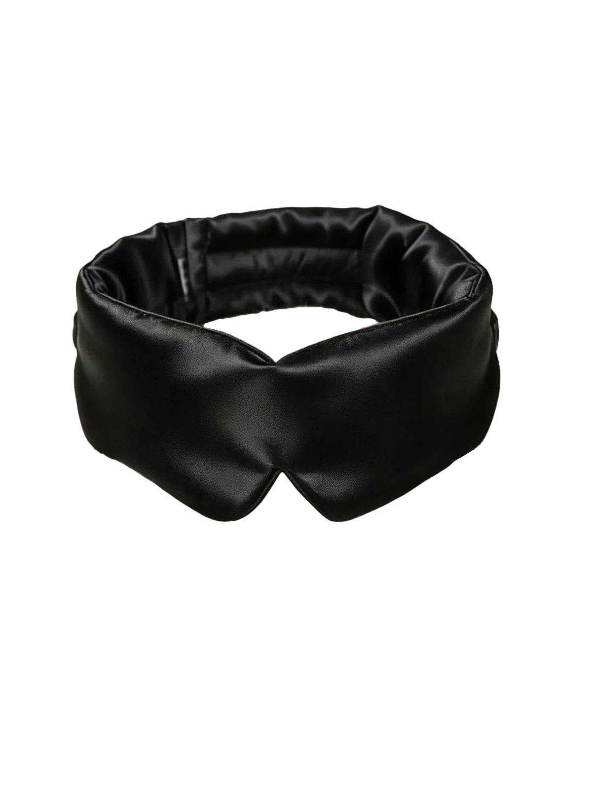 Silksilky Elegant One Piece Silk Sleep Eye Mask In Black
