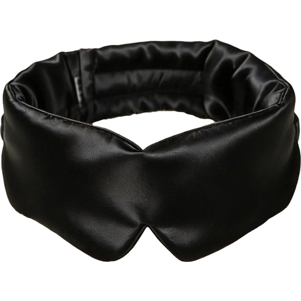 Silksilky Elegant One Piece Silk Sleep Eye Mask In Black