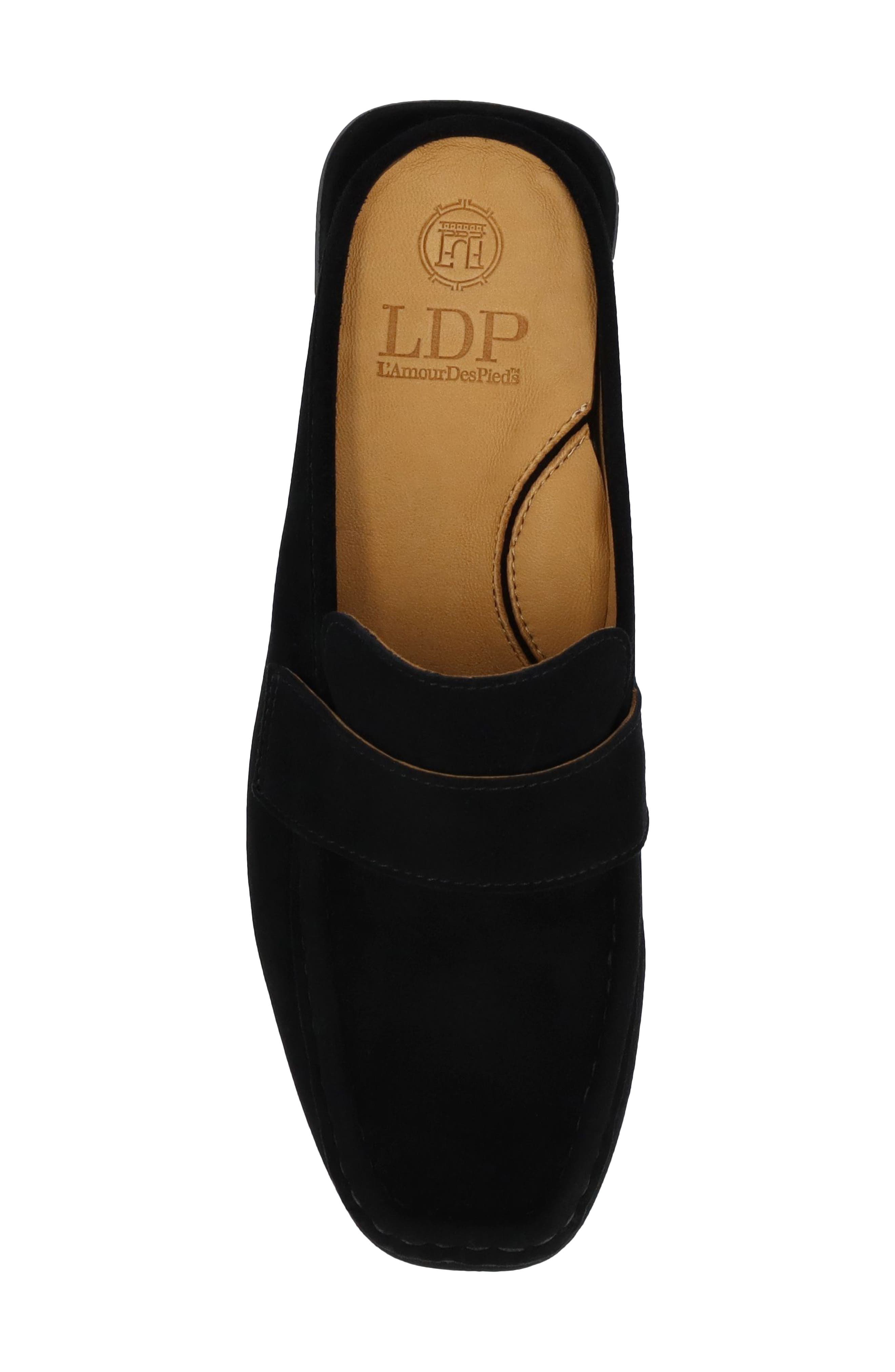 Tynessa Flat Mule, Alternate, color, BLACK