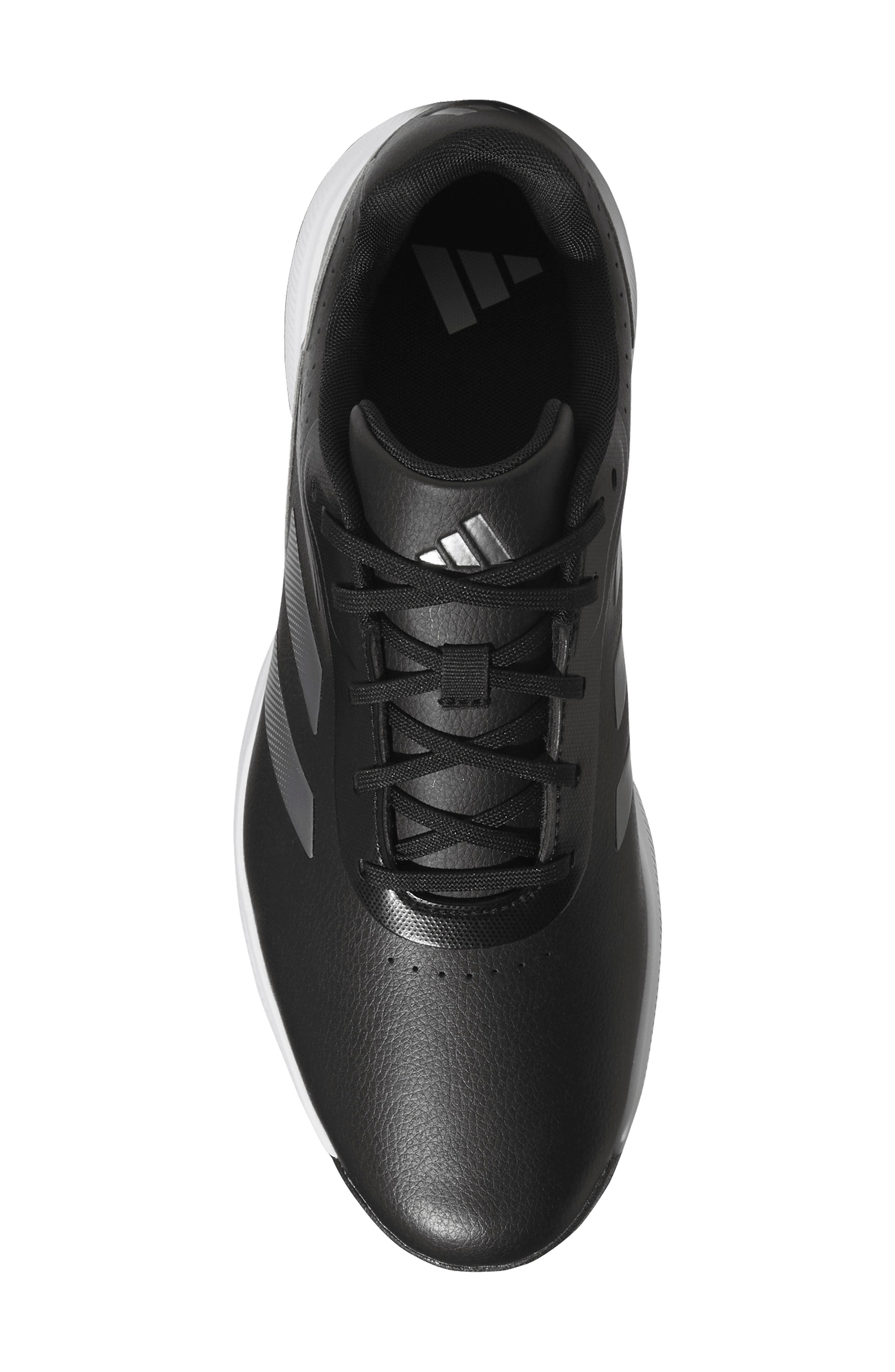 adidas Traxion Response Spikeless Golf Shoe, Alternate, color, Black/ White/ Silver