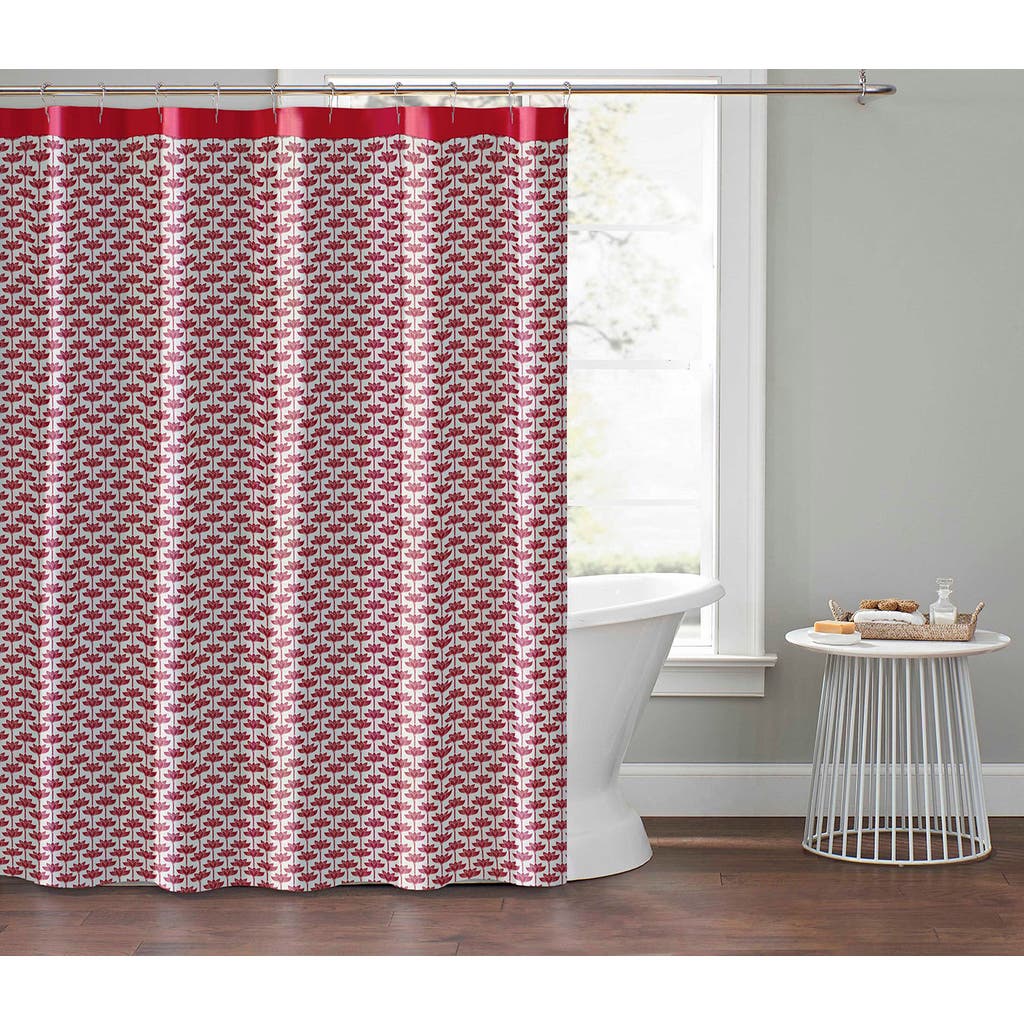 Novogratz Utica Long Step Shower Curtain In Red