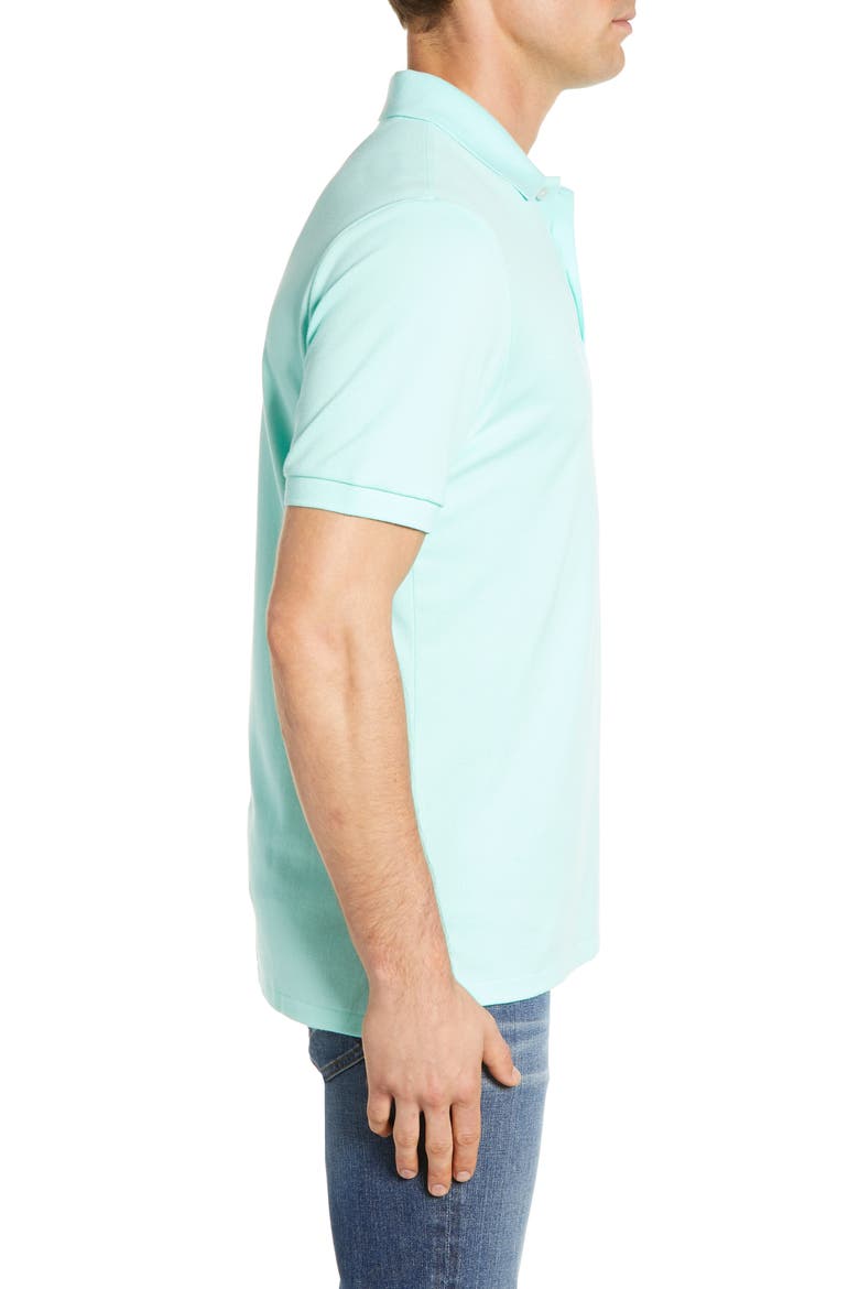 Skipjack Micro Piqué Stretch Cotton Polo, Alternate, color, OFFSHORE GREEN
