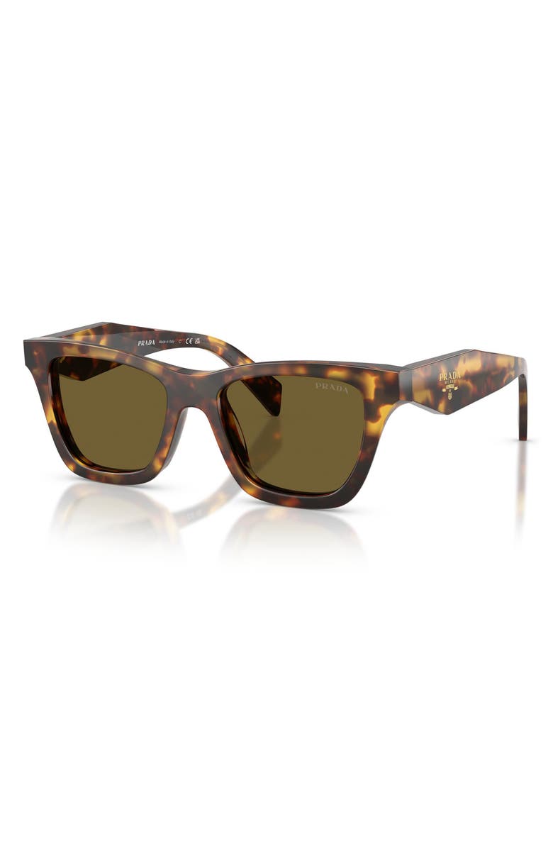 Prada 51mm Butterfly Sunglasses, Alternate, color, Honey Tortoise / Dark Brown
