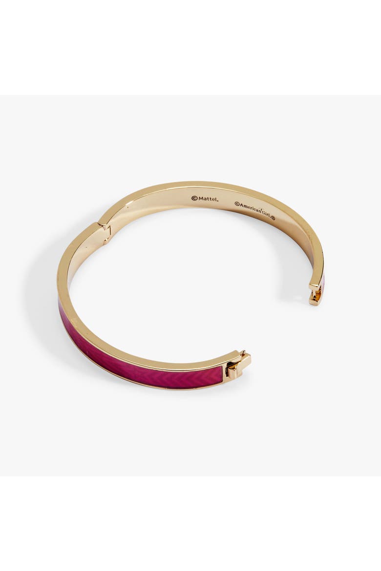 American Girl® Classic Printed Hinge Bangle, Alternate, color, Gold