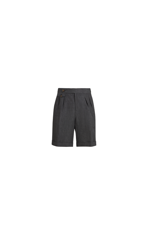 Délavé linen Bermuda shorts