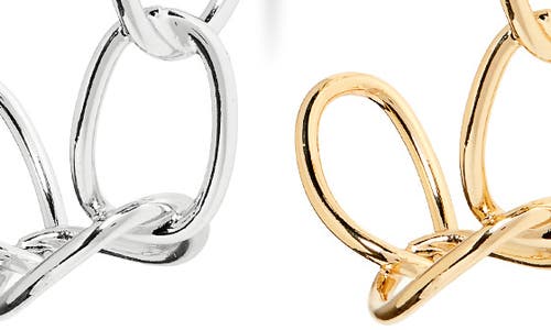 Tasha Set Of 2 Link Cuff Bracelets In Metallic