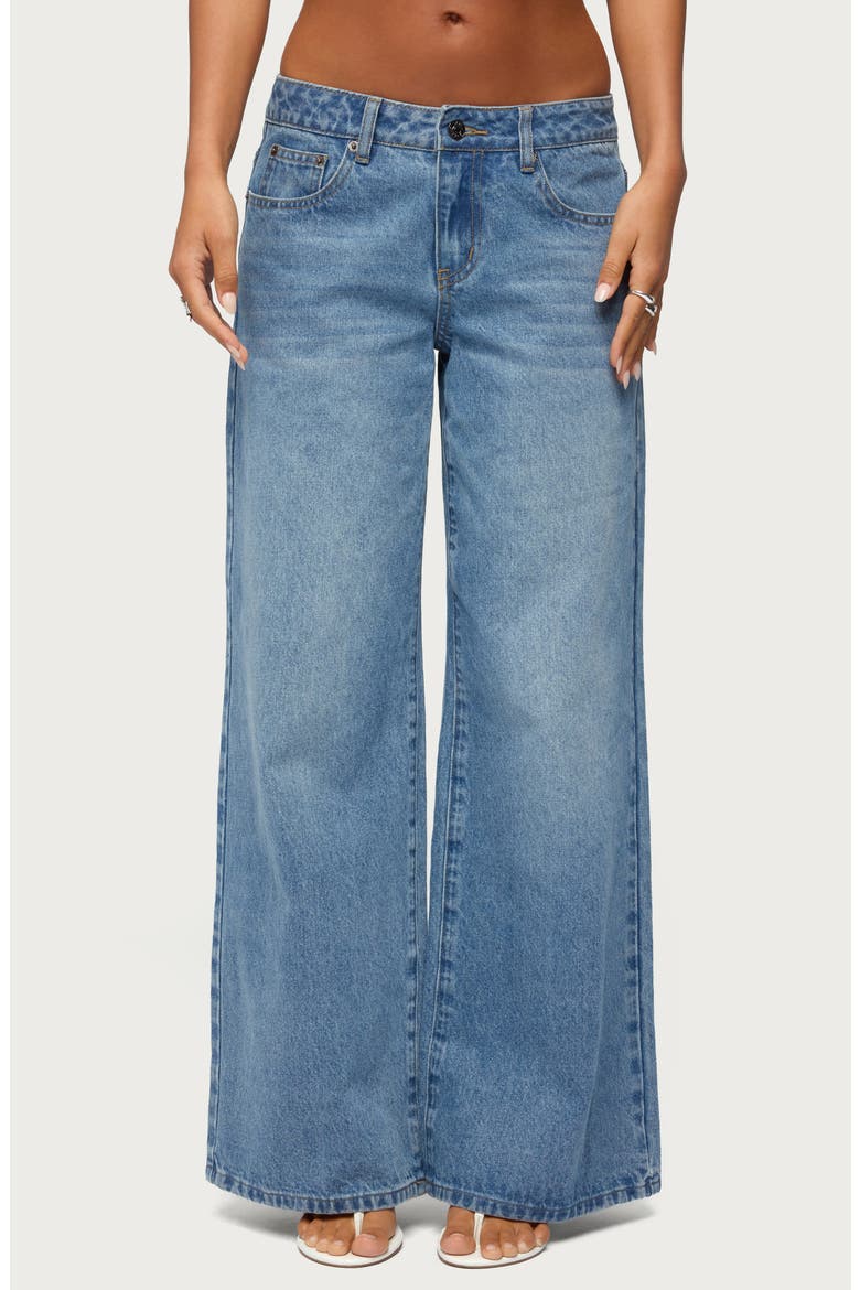 UK Cutie Low Rise Wide Leg Jeans, Main, color, LIGHT-BLUE-WASHED