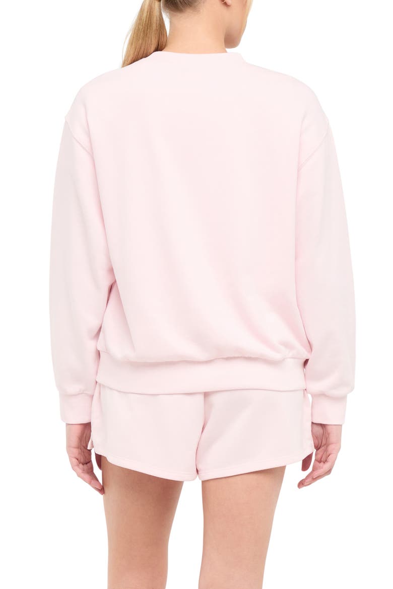 Alex Sweatshirt, Alternate, color, PALE LILAC PALMS