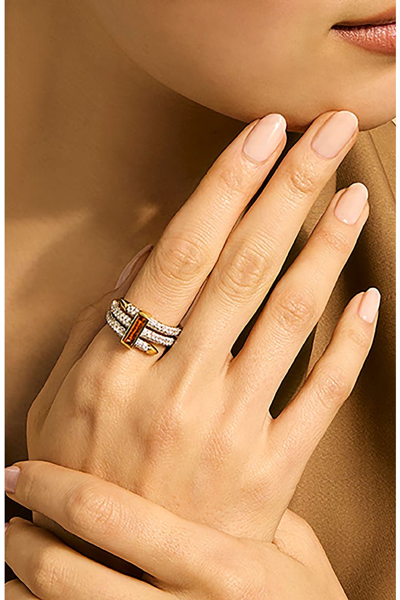 Artisan Series 18k Gold Diamond & Garnet Spear Ring, Alternate, color, 18K YELLOW GOLD