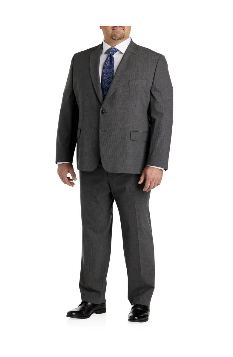 Michael Kors Big & Tall Pinstripe Suit Jacket, Alternate, color, Grey