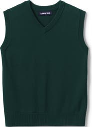 Lands' End School Uniform Kids Cotton Modal Fine Gauge Sweater Vest