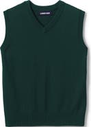 Lands' End School Uniform Kids Cotton Modal Fine Gauge Sweater Vest