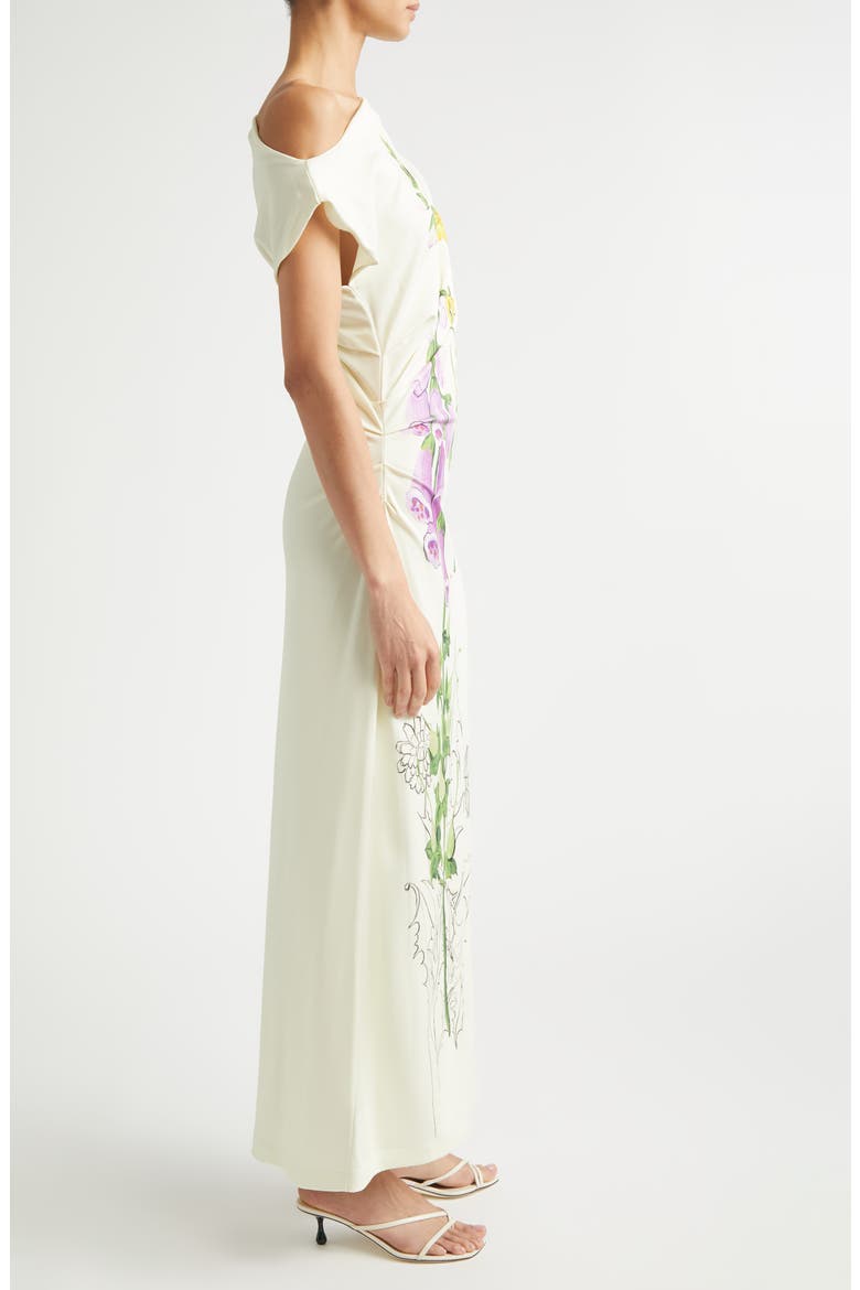 Foxglove Sketch Off the Shoulder Jersey Dress, Alternate, color, BUTTER MULTI