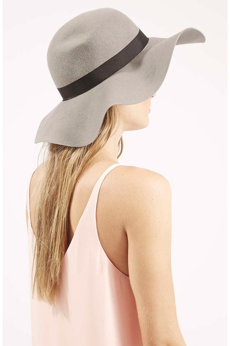 Floppy Wool Felt Hat, Alternate, color, GREY