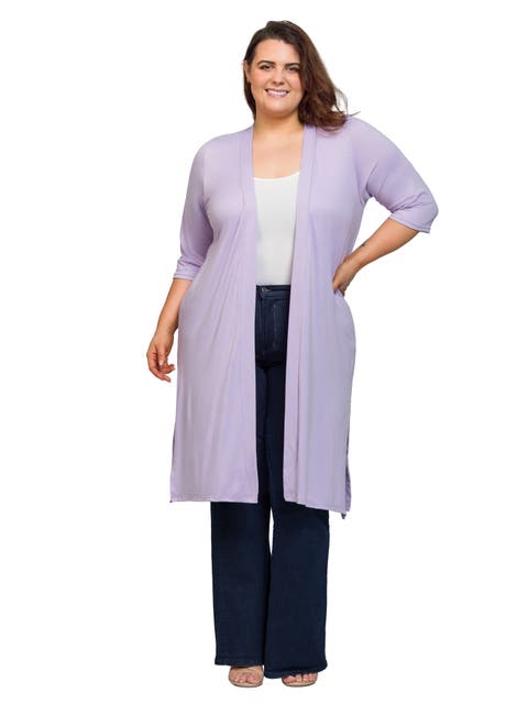 Open Front Knee Length Duster Cardigan
