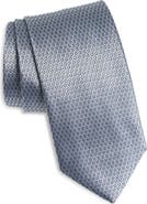 David Donahue Geometric Jacquard Silk Tie