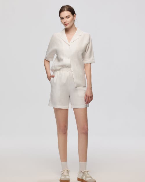 Juana Hemp Pull-on Shorts In White