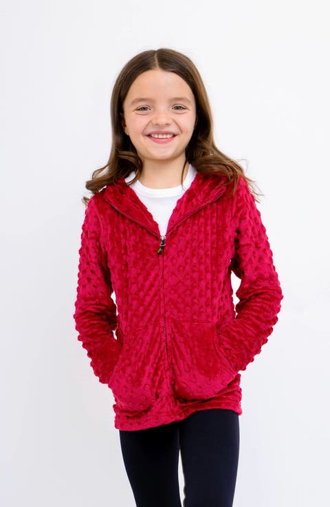Minky Bubble Zip Hoodie
