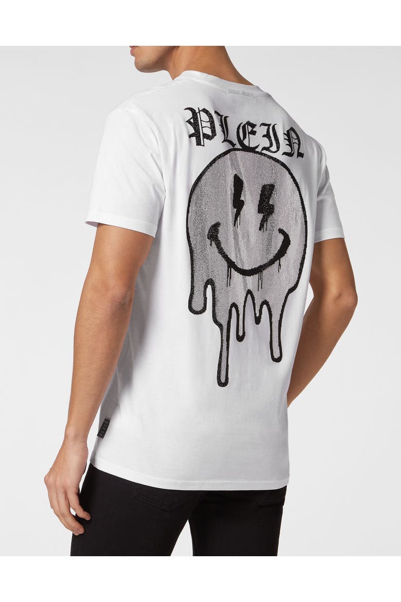 T-Shirt Round Neck Ss Smile Men, Alternate, color, white