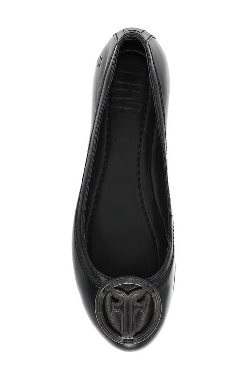 Frye Carson Logo Ballet Flat In Black