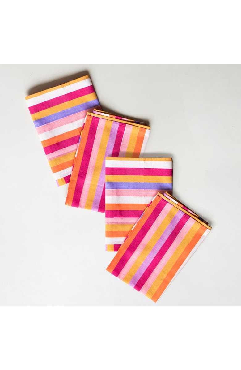 Supra Endura Bright Stripe Organic Napkin - Set of 4, Main, color, Multi