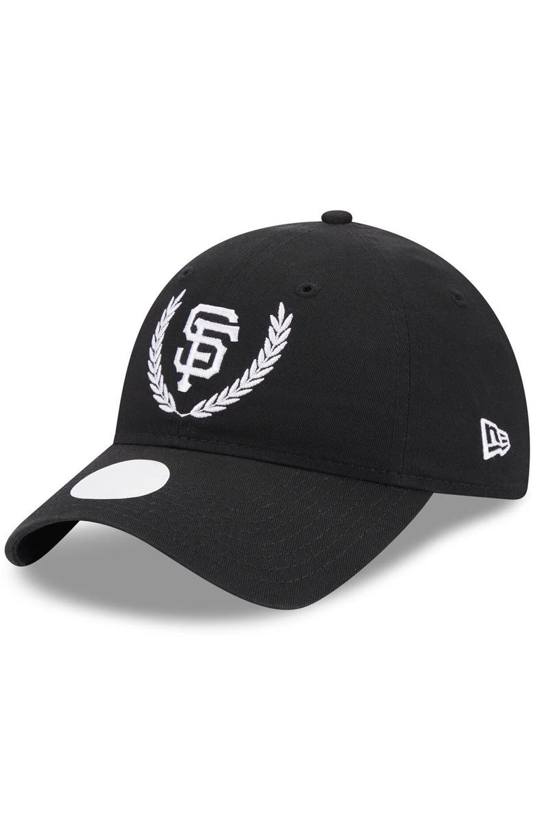 New Era Women's New Era Black San Francisco Giants Leaves 9TWENTY Adjustable Hat, Main, color, Black