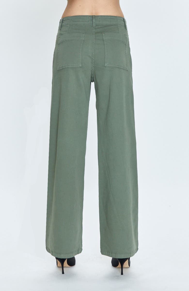 Pistola Nicole Stretch Cotton Wide Leg Pants, Alternate, color, Soft Olive
