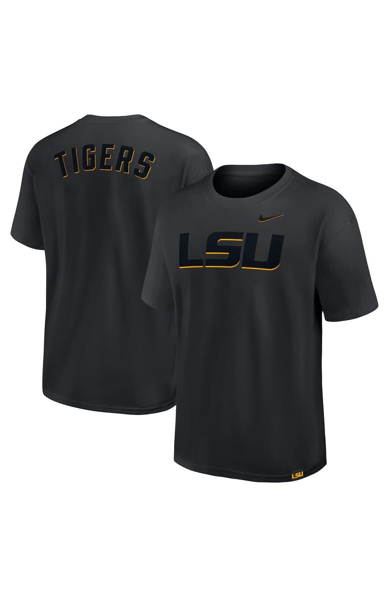 Nike Men's Nike Black LSU Tigers 2-Hit Statement Max90 T-Shirt, Main, color, Black