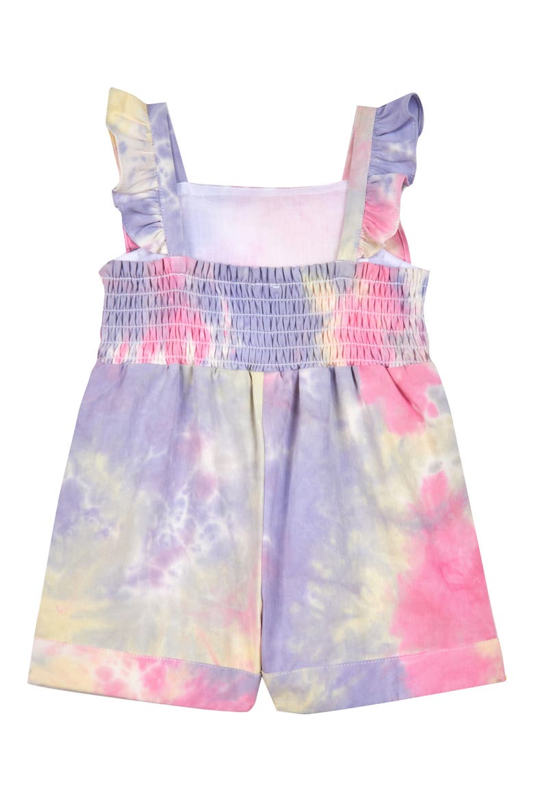 Tie Dye Ruffle Romper, Alternate, color, MULTI