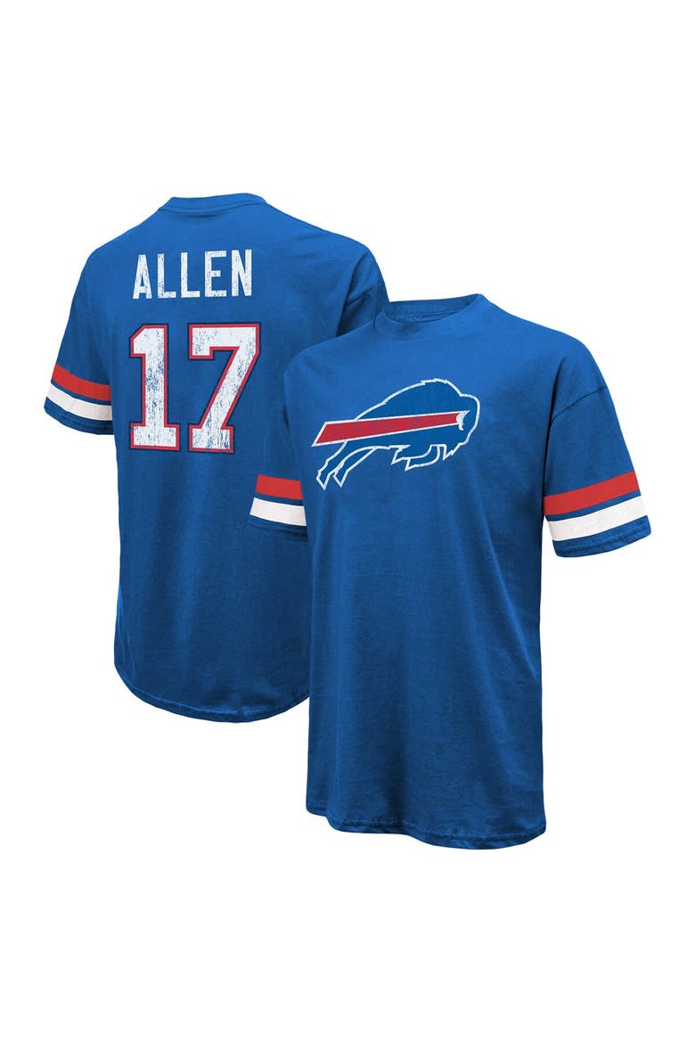 Men's Majestic Threads Josh Allen Royal Buffalo Bills Name & Number Oversize Fit T-Shirt, Alternate, color, Royal