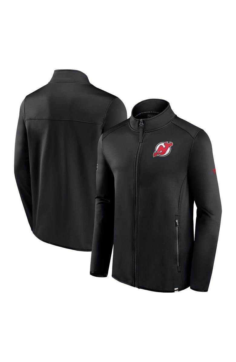 FANATICS Men's Fanatics Branded  Black New Jersey Devils Authentic Pro Full-Zip Jacket, Main, color, 