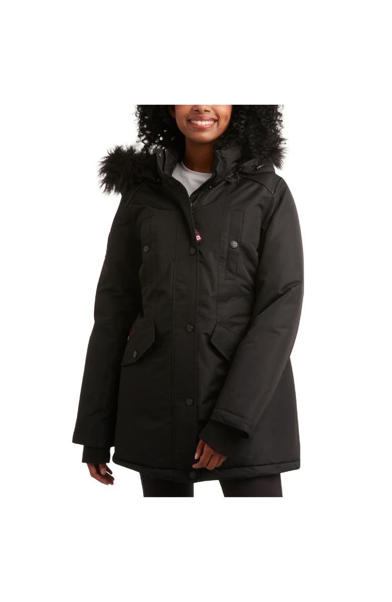 CANADA WEATHER GEAR Women's Long Winter Jacket, Main, color, Black