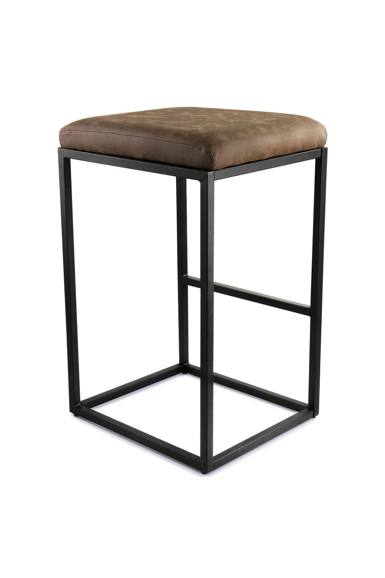 2 Piece Faux Leather Bar Chair, Alternate, color, Brown