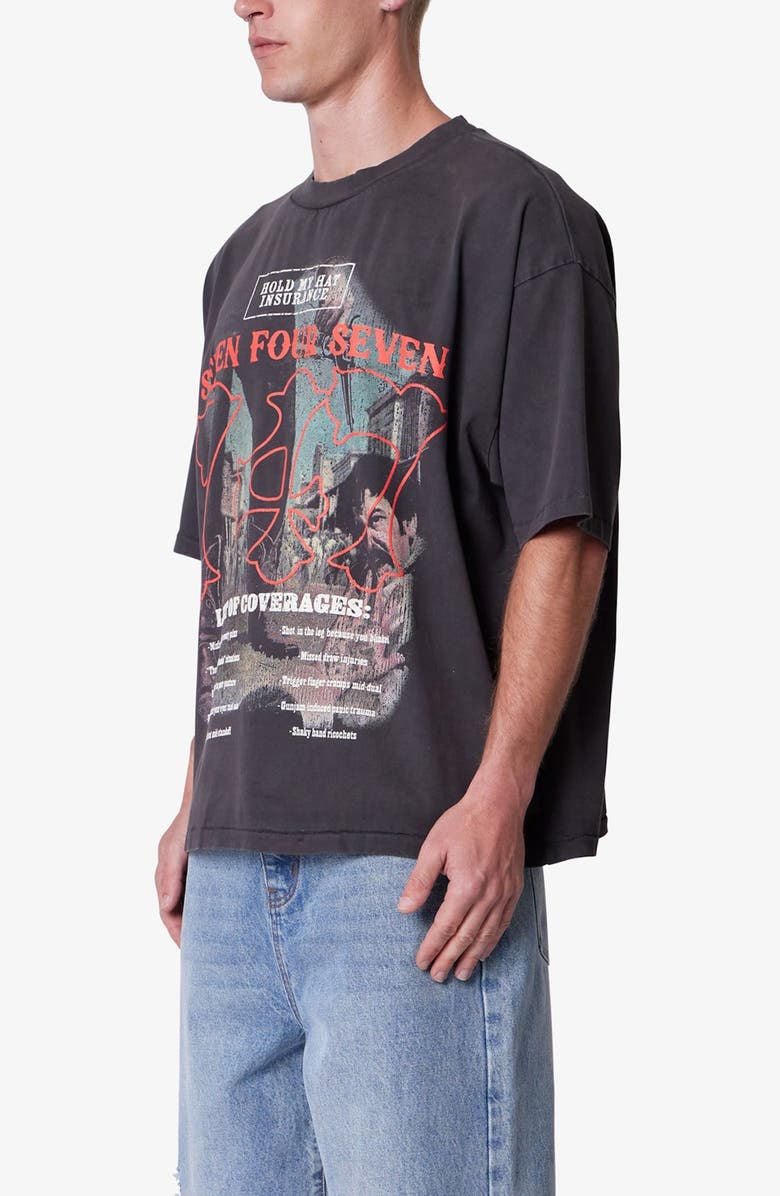 mnml 747 Graphic T-Shirt, Alternate, color, Washed Black